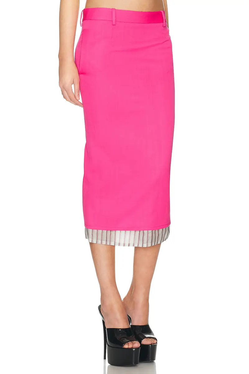The Attico Low Rise Midi Skirt | Thumbnail 3