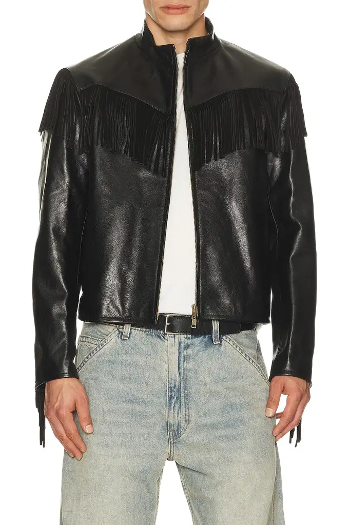 Austin Post Leather Fringed Western Cafe Racer | Image 1 Austin Post Leather Fringed Western Cafe Racer | Image 1