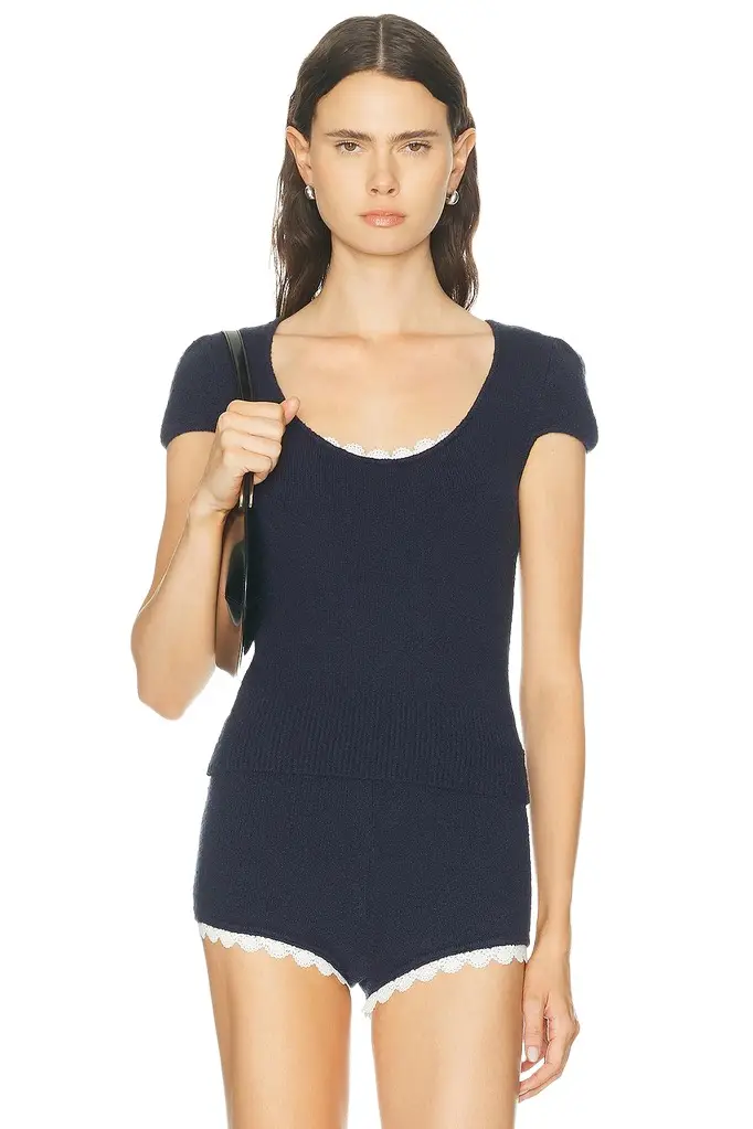 LPA Champaux Lace Trim Top
