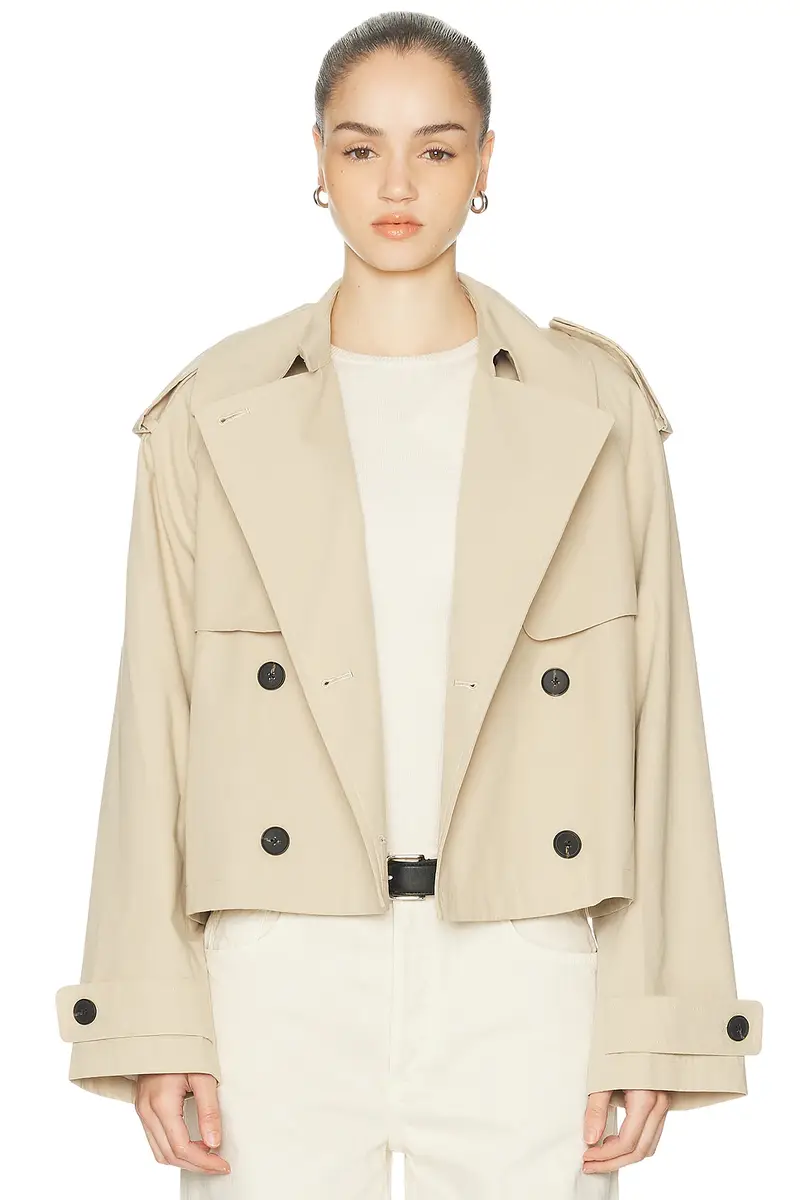 L'Academie Kimmi Cropped Trench Jacket | Thumbnail 2 L'Academie Kimmi Cropped Trench Jacket | Thumbnail 2