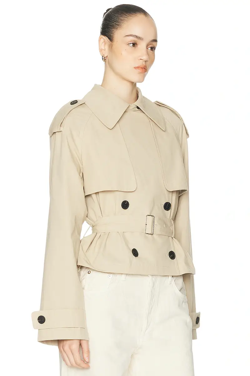 L'Academie Kimmi Cropped Trench Jacket | Thumbnail 3 L'Academie Kimmi Cropped Trench Jacket | Thumbnail 3