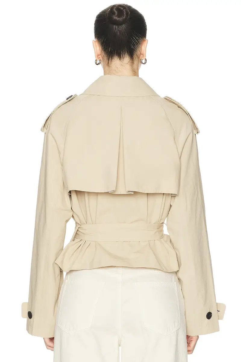 L'Academie Kimmi Cropped Trench Jacket | Thumbnail 4 L'Academie Kimmi Cropped Trench Jacket | Thumbnail 4