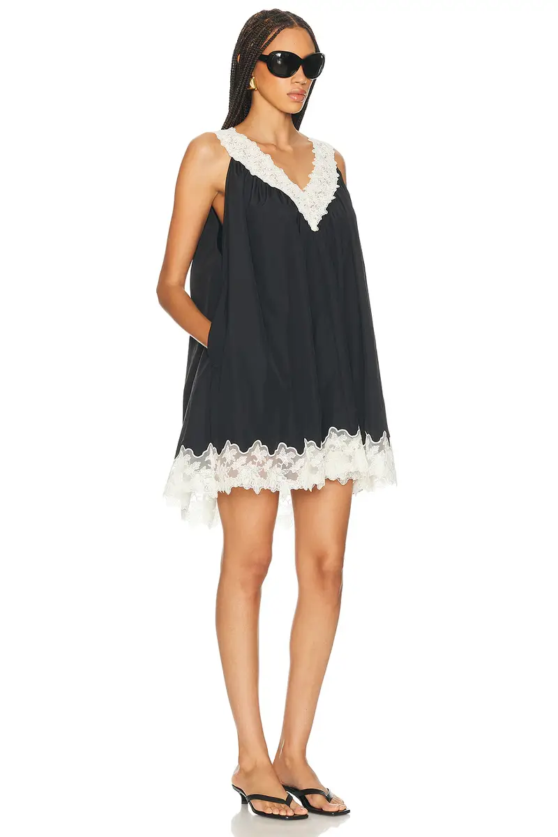 Helsa Mini Dress With Lace | Thumbnail 2 Helsa Mini Dress With Lace | Thumbnail 2