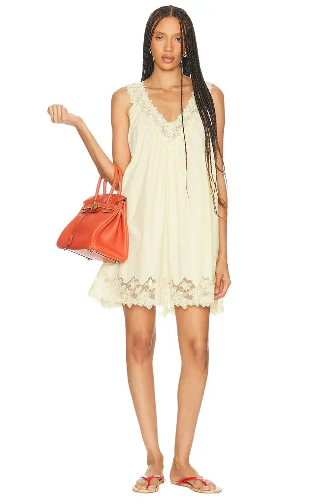 Helsa Mini Dress With Lace | Image 1 Helsa Mini Dress With Lace | Image 1