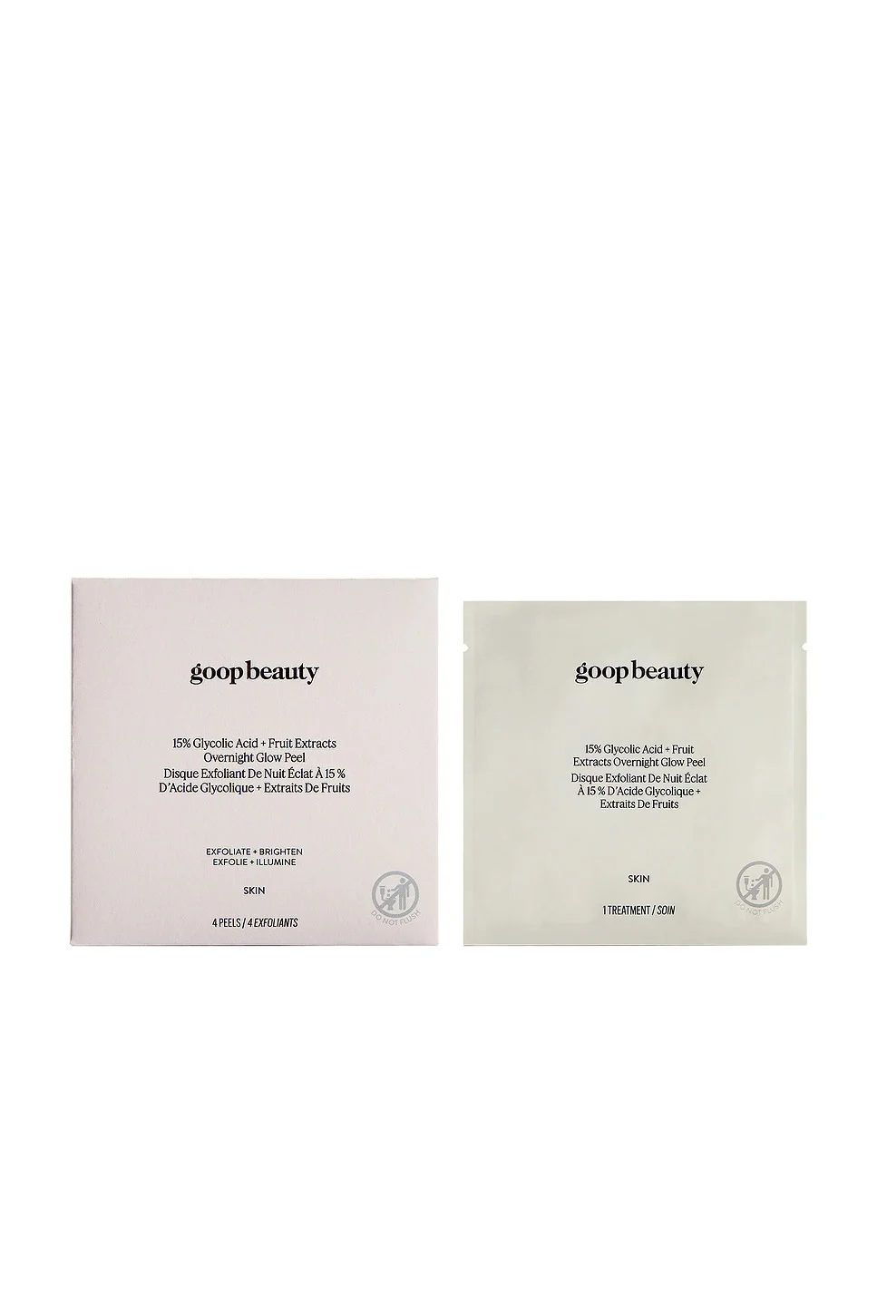 goop beauty 15% Glycolic Acid Overnight Glow Peel 4 Pack