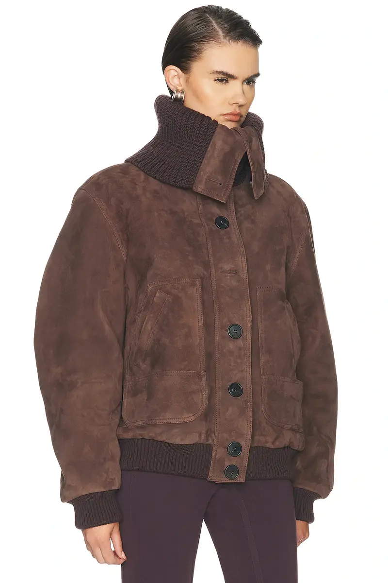 The Attico Suede Bomber Jacket | Thumbnail 2 The Attico Suede Bomber Jacket | Thumbnail 2