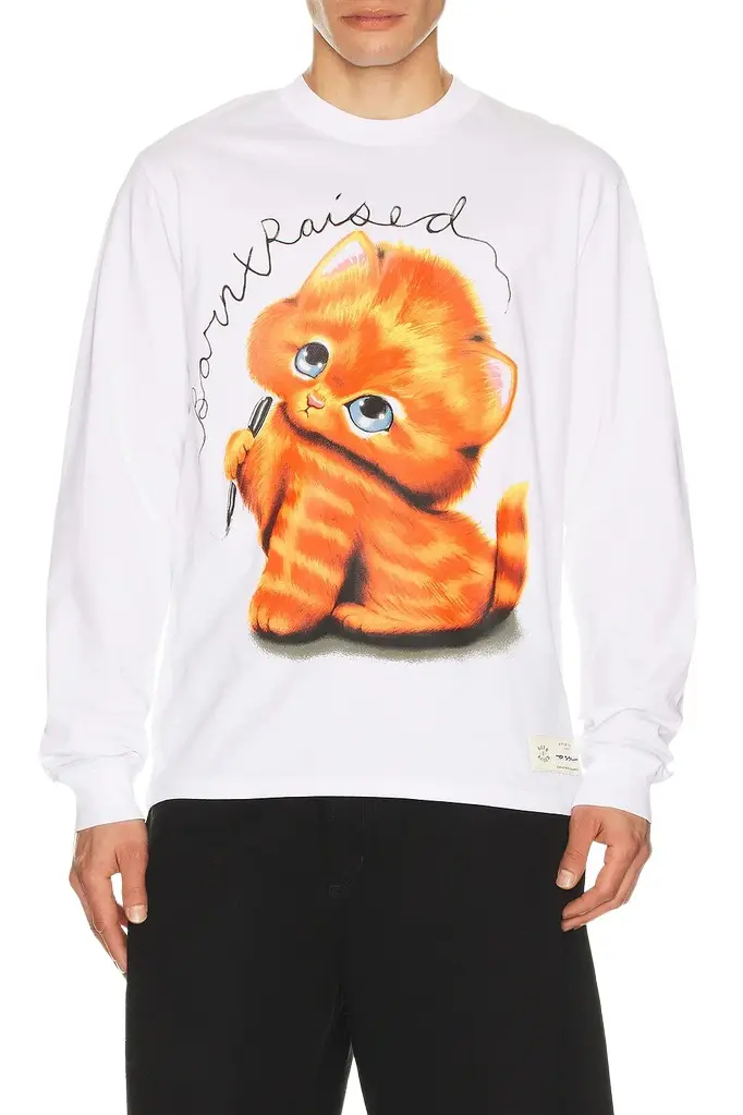 Born x Raised Kitty Long Sleeve Tee