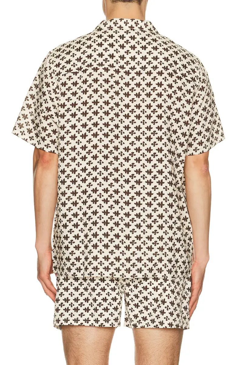 AUTO-REPLY Alex Printed Short Sleeve Linen Shirt | Thumbnail 2