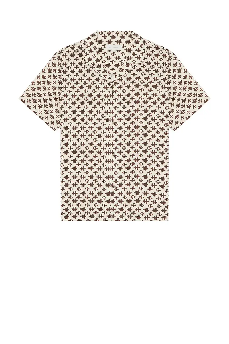 AUTO-REPLY Alex Printed Short Sleeve Linen Shirt | Thumbnail 4