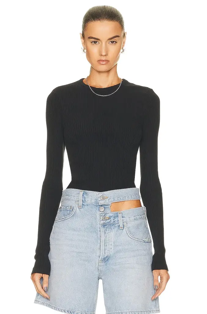 AGOLDE Alma Shrunken Crew Neck Tee