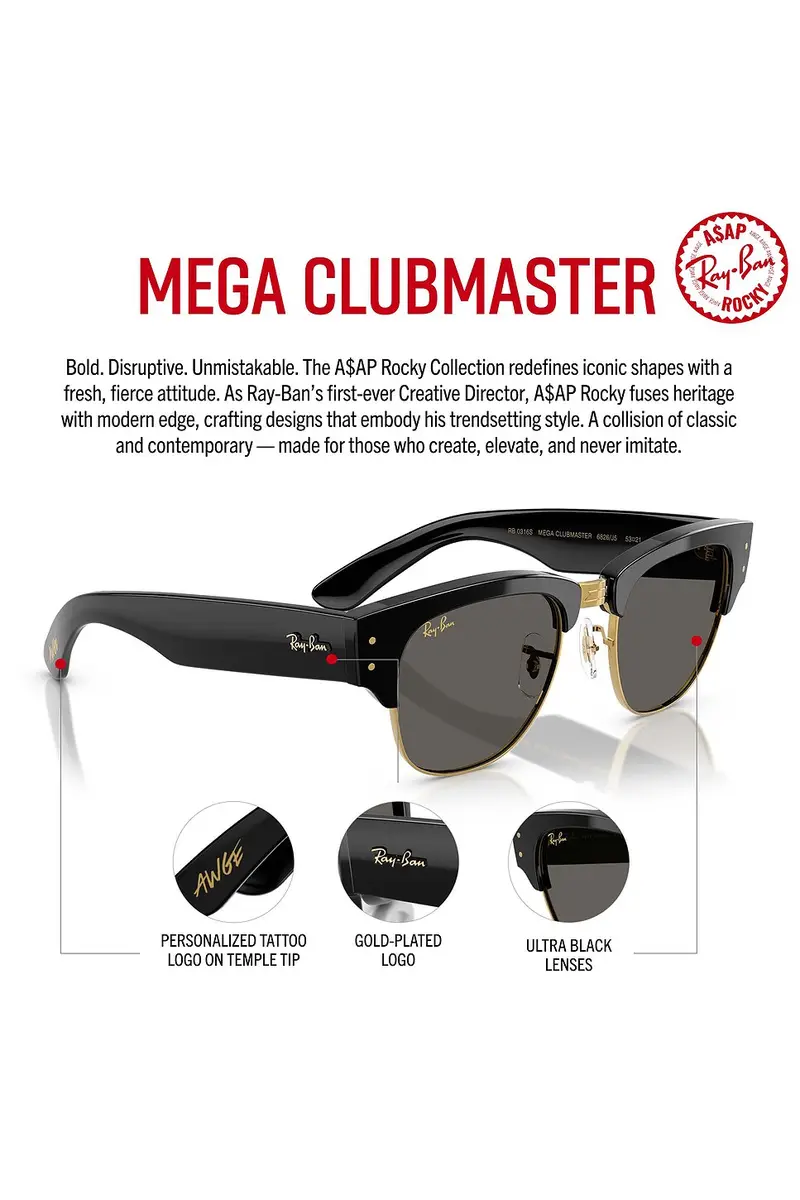 Ray-Ban x A$AP Rocky Mega Clubmaster 53' | Thumbnail 4