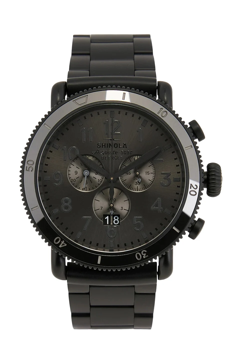 Runwell Sport Chrono 48mm Watch Black Bracelet Runwell Sport Chrono 48mm Watch Black Bracelet