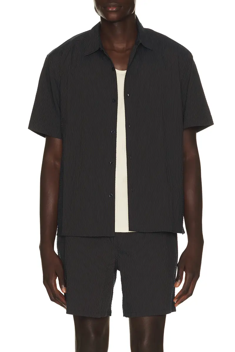 Percival Rowan Seersucker Boxy Shirt | Thumbnail 2