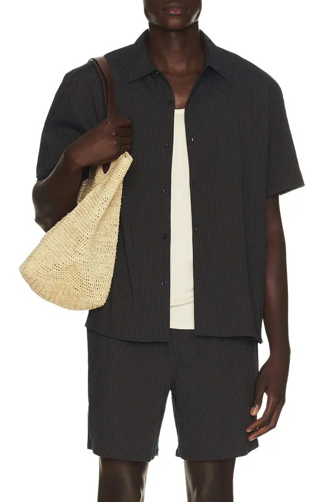 Percival Rowan Seersucker Boxy Shirt