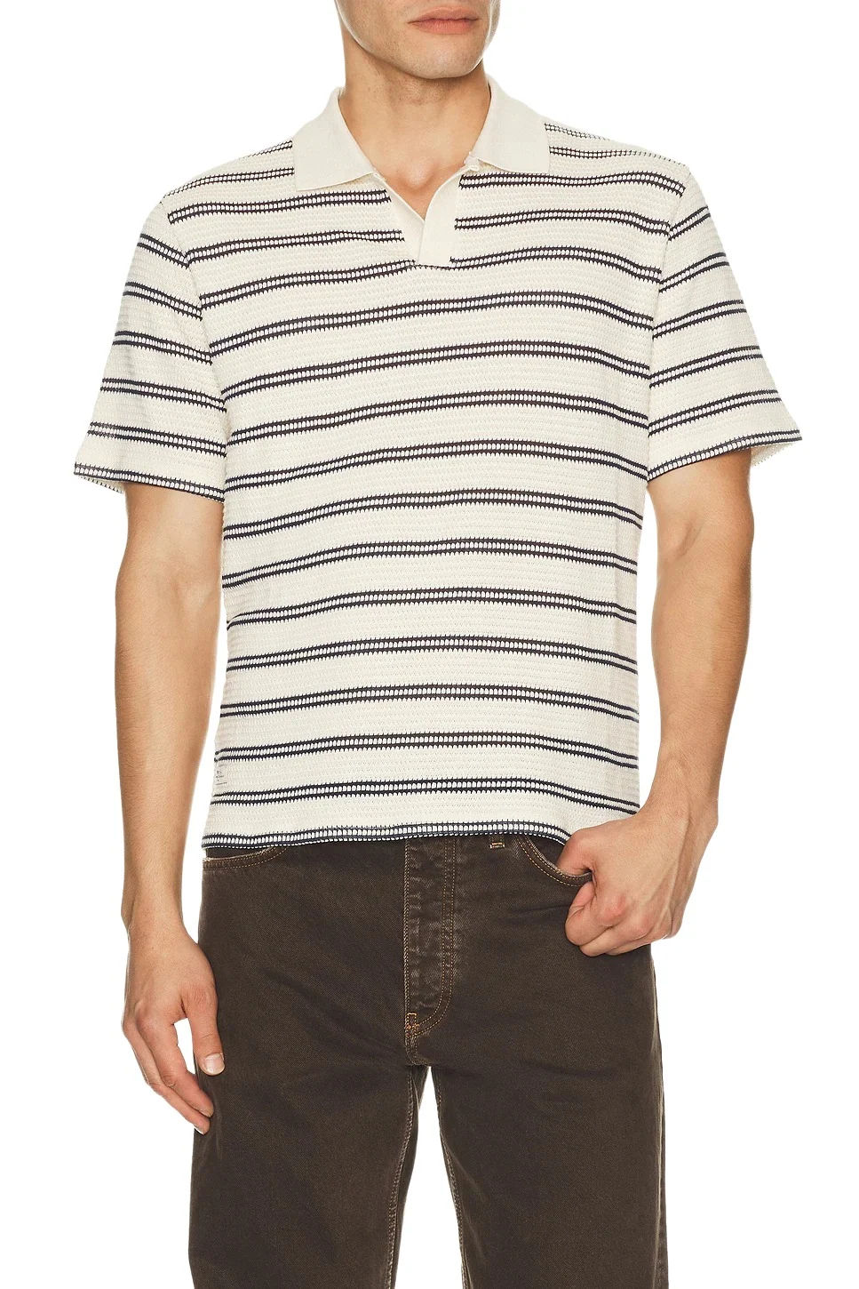Percival Moore Open Collar Polo