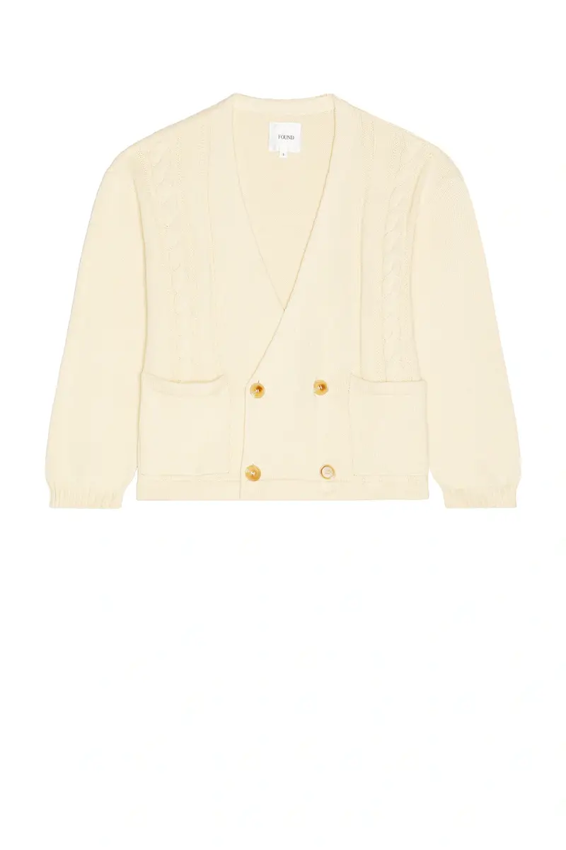 Found Found Double Breasted Cable Knit Cardigan | Thumbnail 3