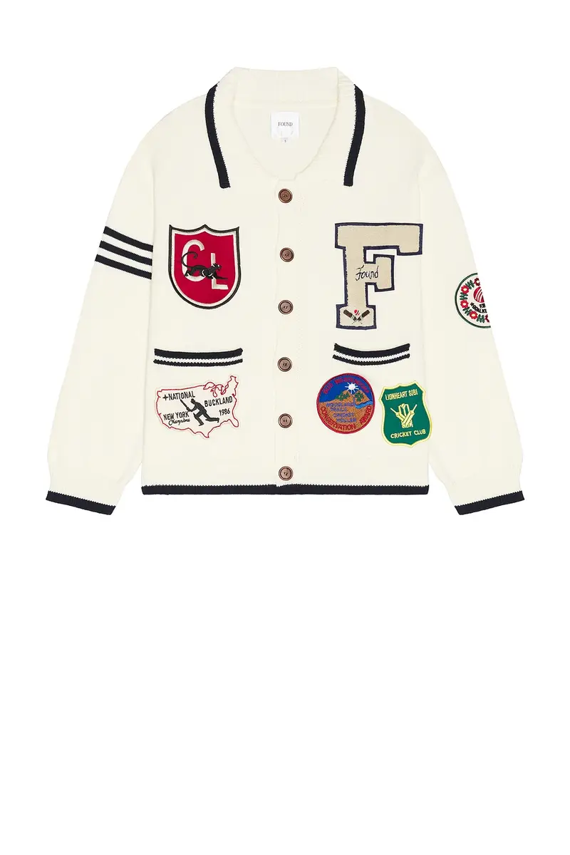 Found Found York Varsity Patch Collared Cardigan | Thumbnail 3 Found Found York Varsity Patch Collared Cardigan | Thumbnail 3