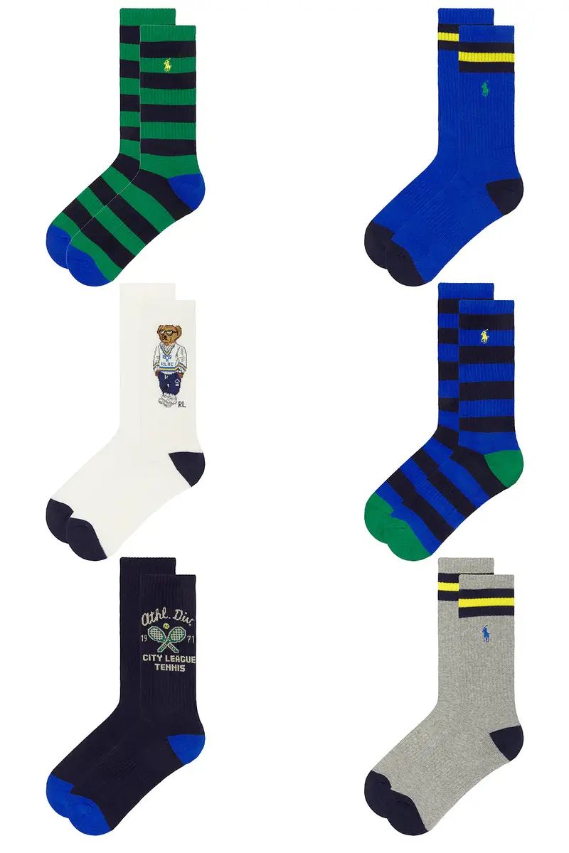 Polo Ralph Lauren Polo Athletic Bear Socks 6-Pack | Thumbnail 2 Polo Ralph Lauren Polo Athletic Bear Socks 6-Pack | Thumbnail 2