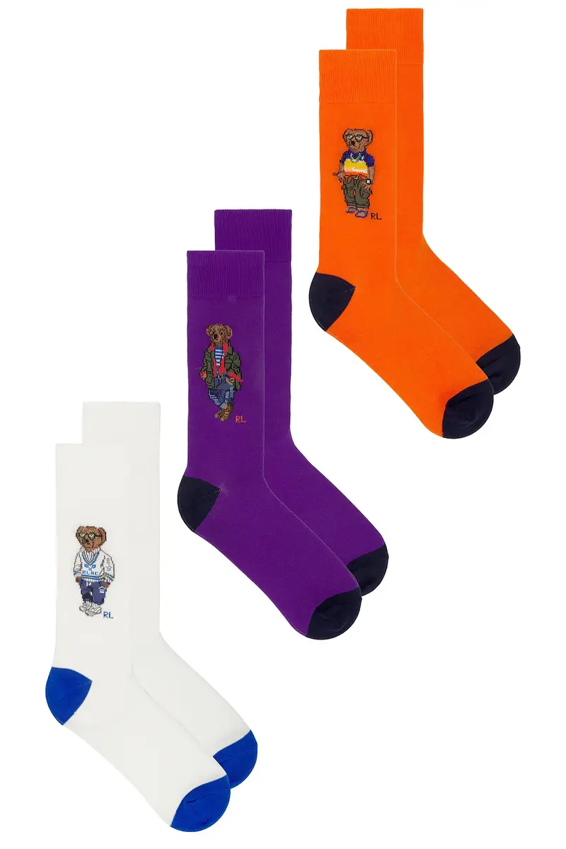Polo Ralph Lauren Seasonal Bear Socks 3-Pack Gift Box | Thumbnail 2 Polo Ralph Lauren Seasonal Bear Socks 3-Pack Gift Box | Thumbnail 2