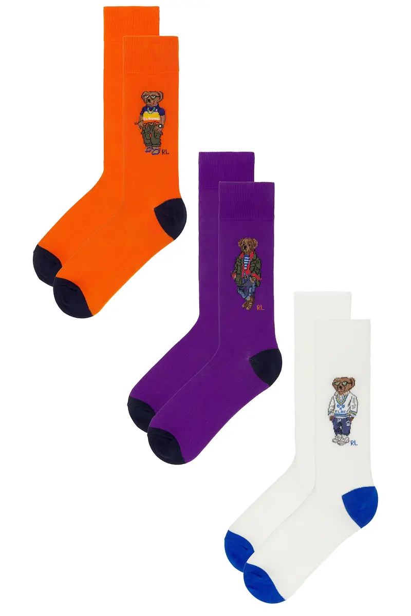 Polo Ralph Lauren Seasonal Bear Socks 3-Pack Gift Box | Thumbnail 3 Polo Ralph Lauren Seasonal Bear Socks 3-Pack Gift Box | Thumbnail 3