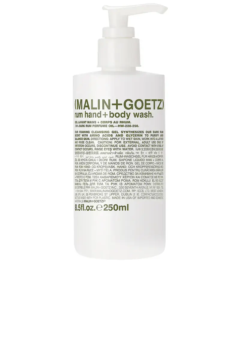 MALIN+GOETZ MALIN+GOETZ Rum Hand + Body Wash | Image 1 MALIN+GOETZ MALIN+GOETZ Rum Hand + Body Wash | Image 1