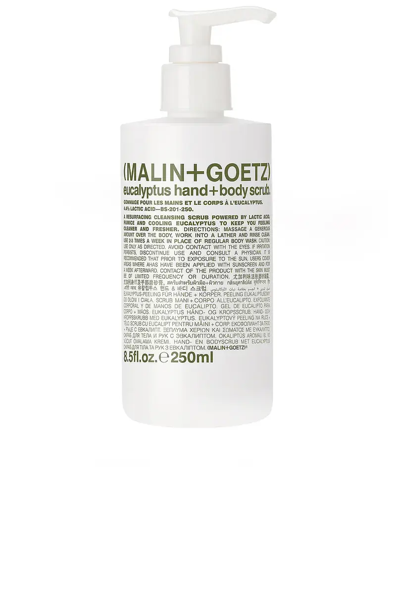 MALIN+GOETZ MALIN+GOETZ Eucalyptus Hand + Body Scrub | Image 1 MALIN+GOETZ MALIN+GOETZ Eucalyptus Hand + Body Scrub | Image 1