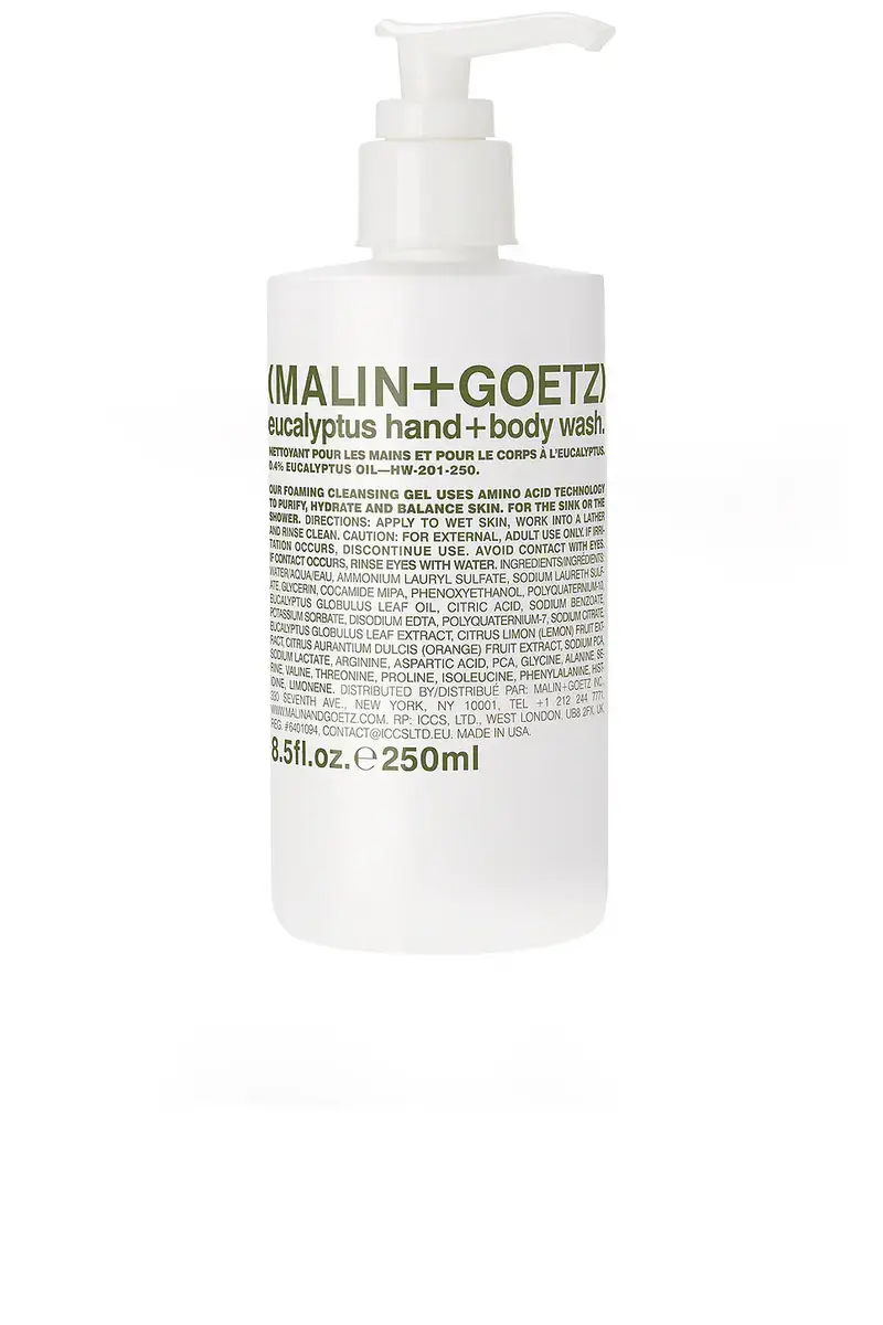 MALIN+GOETZ MALIN+GOETZ Eucalyptus Hand + Body Wash | Image 1 MALIN+GOETZ MALIN+GOETZ Eucalyptus Hand + Body Wash | Image 1