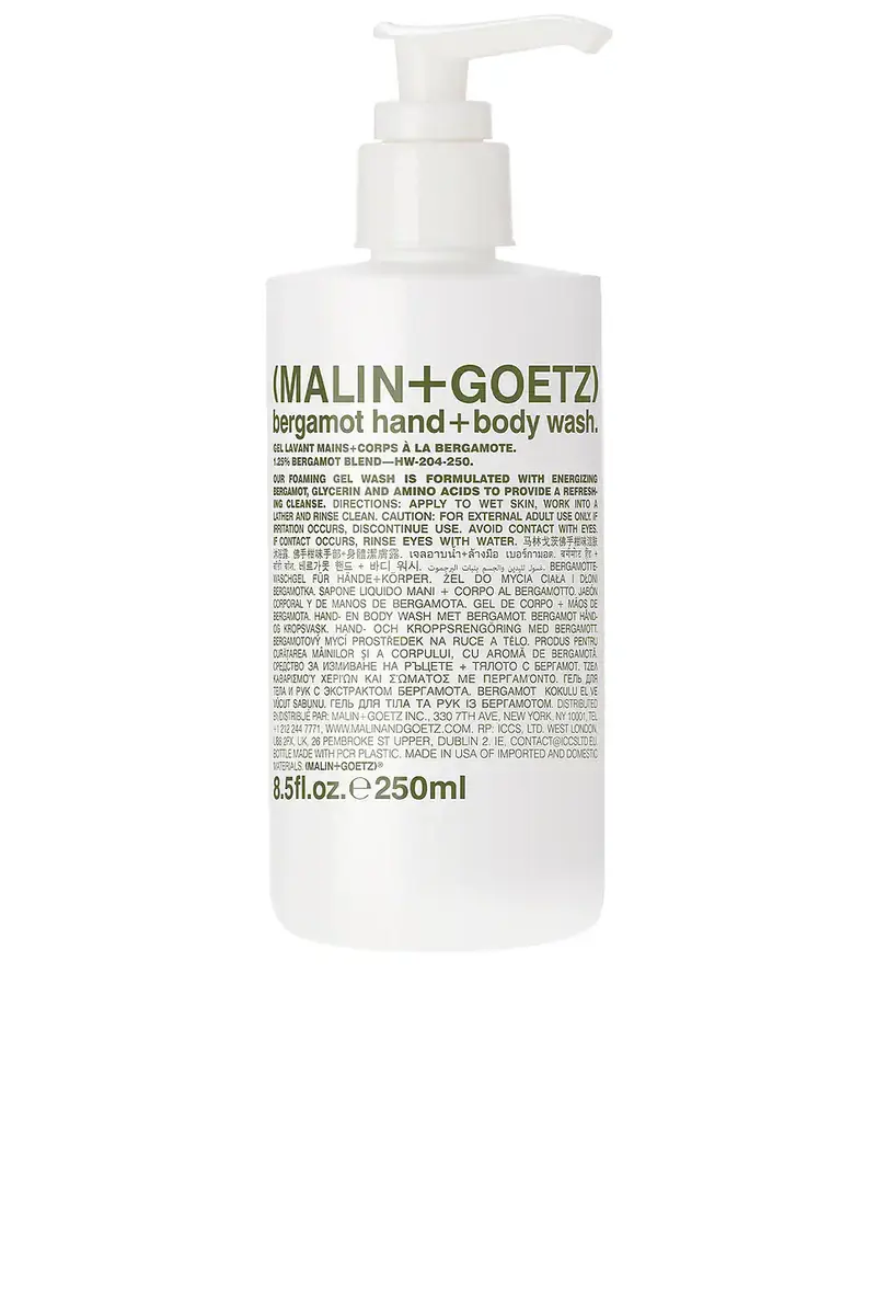 MALIN+GOETZ MALIN+GOETZ Bergamot Hand + Body Wash | Image 1 MALIN+GOETZ MALIN+GOETZ Bergamot Hand + Body Wash | Image 1