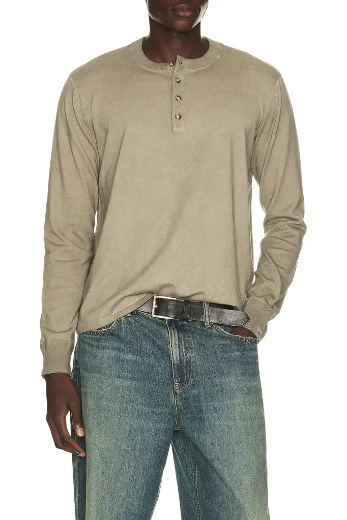 rag & bone Washed Supima Henley | Image 1 rag & bone Washed Supima Henley | Image 1