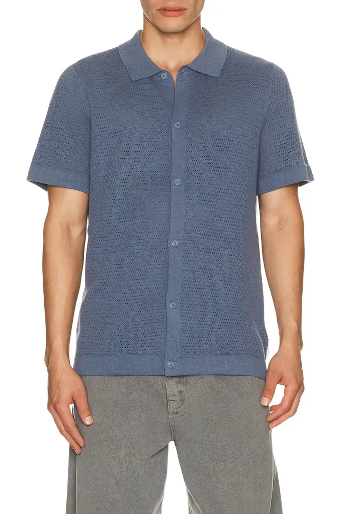 Onia Drop Needle Button Up Shirt