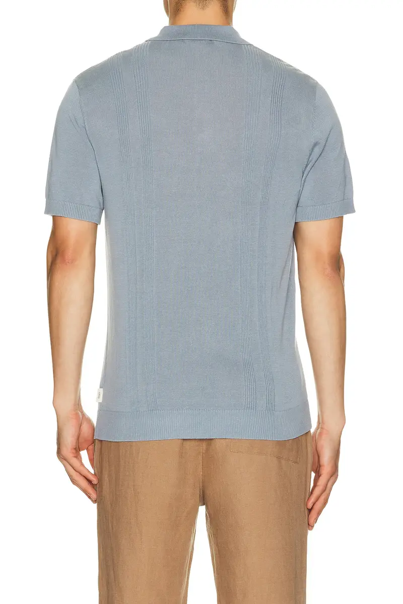 Onia Silk Ribbed Knit Polo Shirt | Thumbnail 2