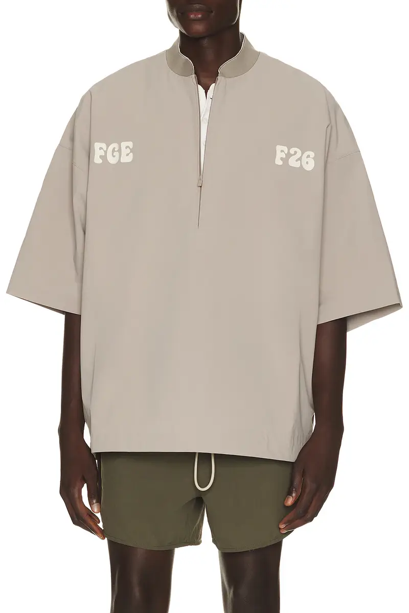 Fear of God Essentials Half Zip Baseball Shirt | Thumbnail 2 Fear of God Essentials Half Zip Baseball Shirt | Thumbnail 2