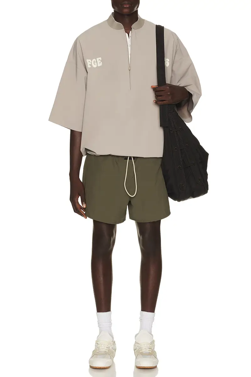 Fear of God Essentials Half Zip Baseball Shirt | Thumbnail 4 Fear of God Essentials Half Zip Baseball Shirt | Thumbnail 4