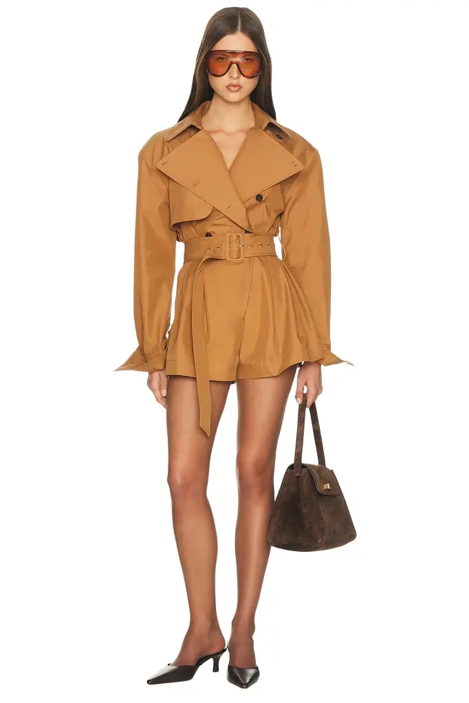 Helsa The Short Trench Jumpsuit