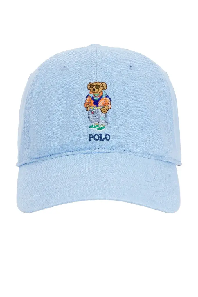 Novelty Bear Linen Ball Cap Novelty Bear Linen Ball Cap