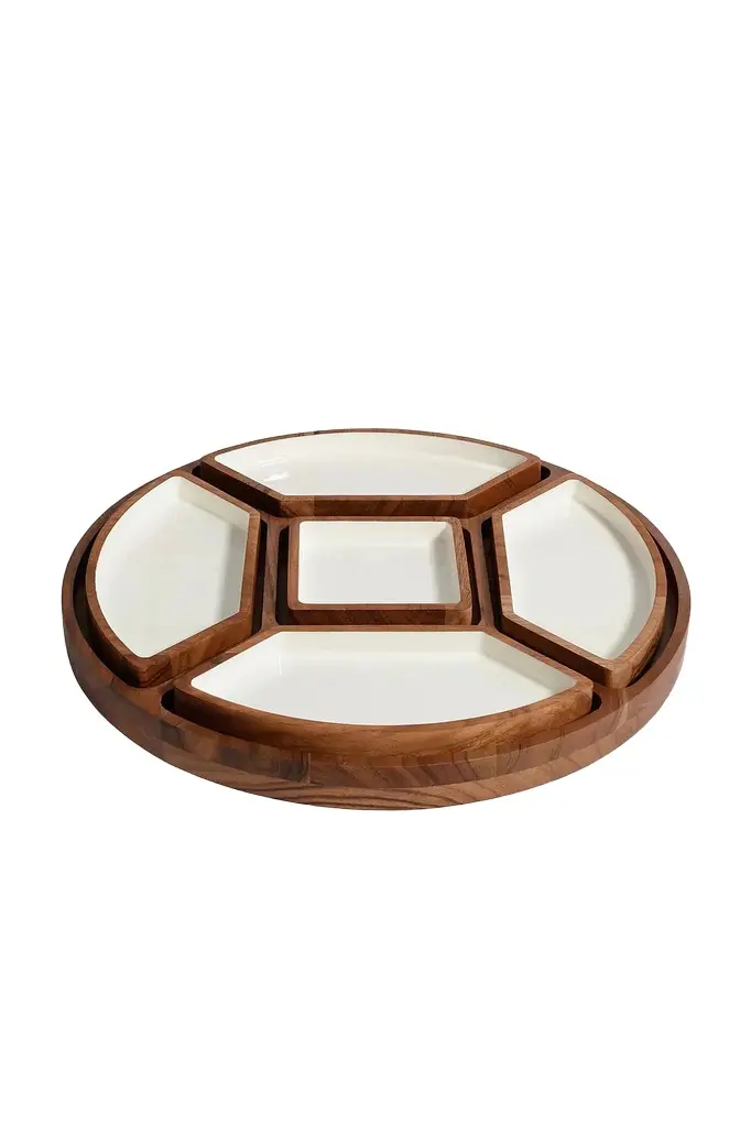 The Favorites Lazy Susan With 5 Condiment Sections