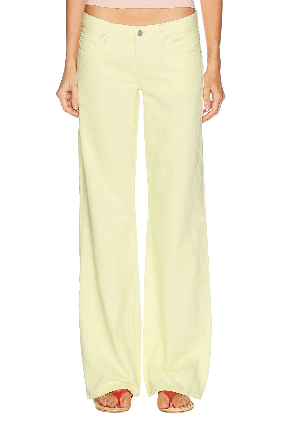 Frame The Gray Wide Leg Jeans