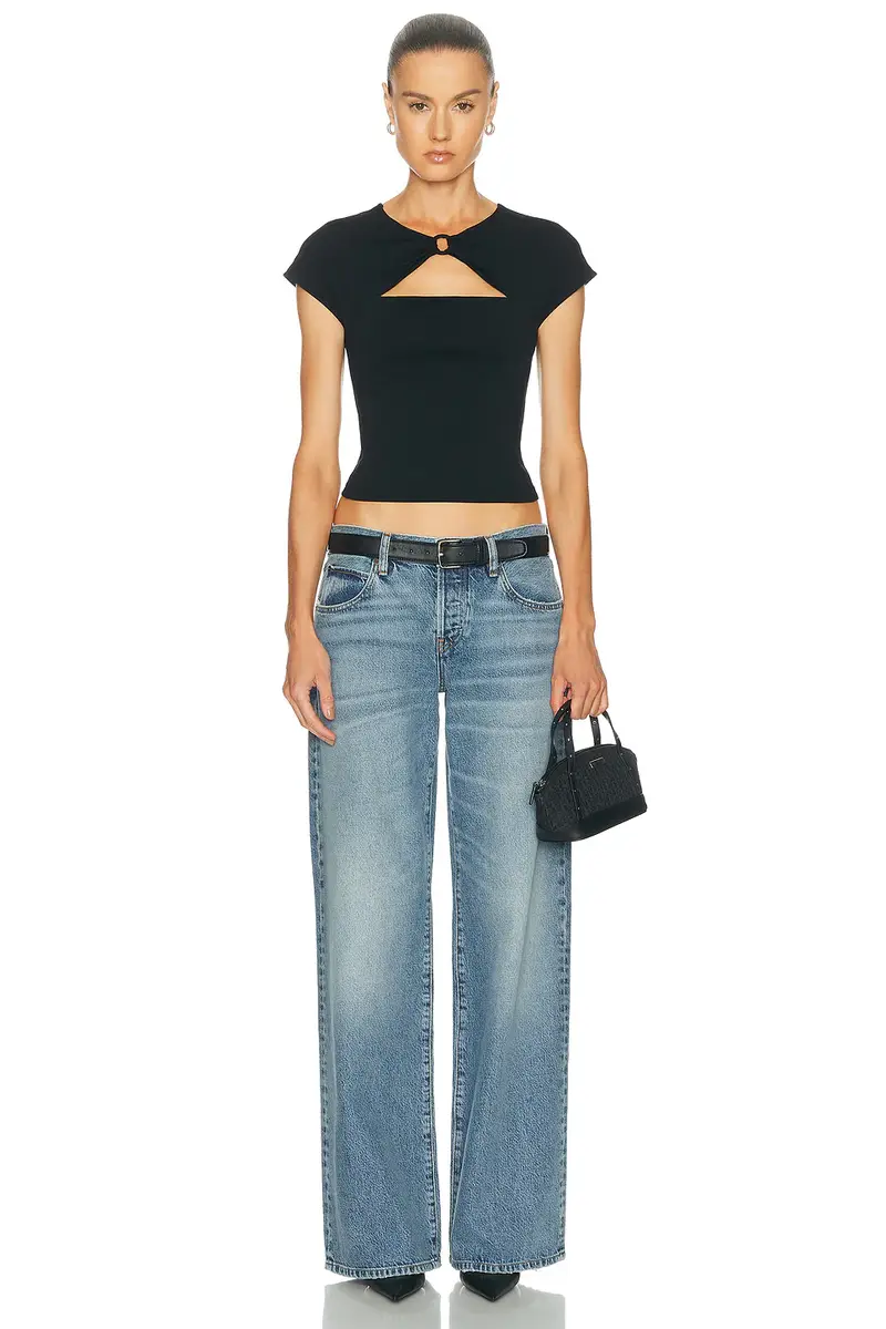 Frame x Alexandra Leclerc The Leo Low Rise Baggy Jean | Thumbnail 5 Frame x Alexandra Leclerc The Leo Low Rise Baggy Jean | Thumbnail 5