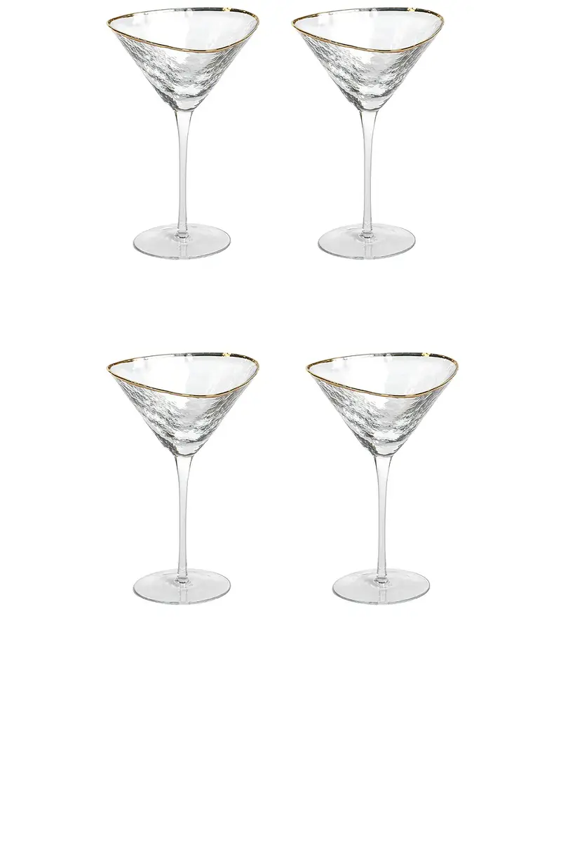 Aperitivo Triangular Martini Glasses Set Of 4 Aperitivo Triangular Martini Glasses Set Of 4