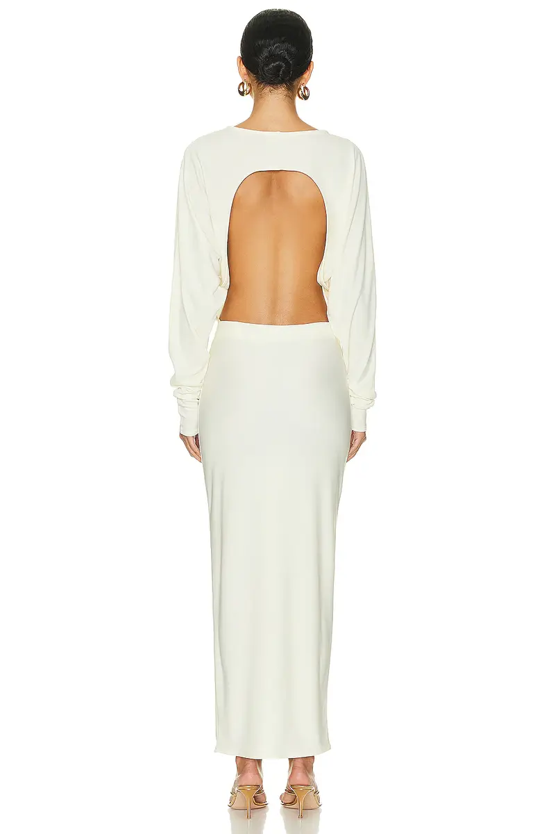 Helsa Matte Jersey Open Back Dress | Thumbnail 3 Helsa Matte Jersey Open Back Dress | Thumbnail 3