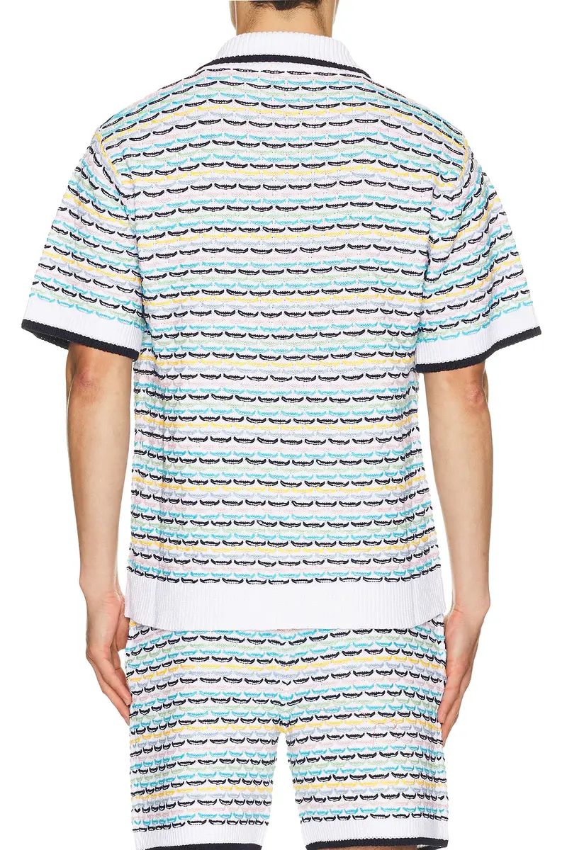 Casablanca Tuck Stitch Short Sleeve Shirt | Thumbnail 2