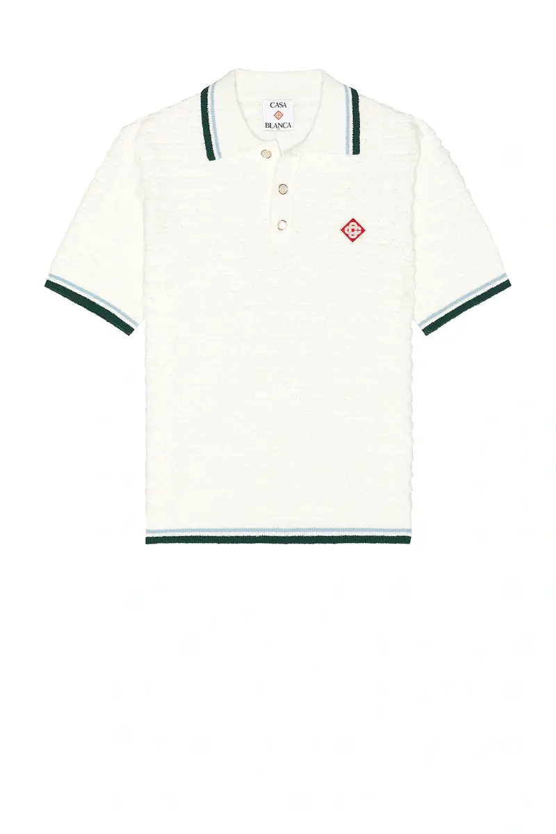 Casablanca Boucle Short Sleeve Polo | Thumbnail 4 Casablanca Boucle Short Sleeve Polo | Thumbnail 4