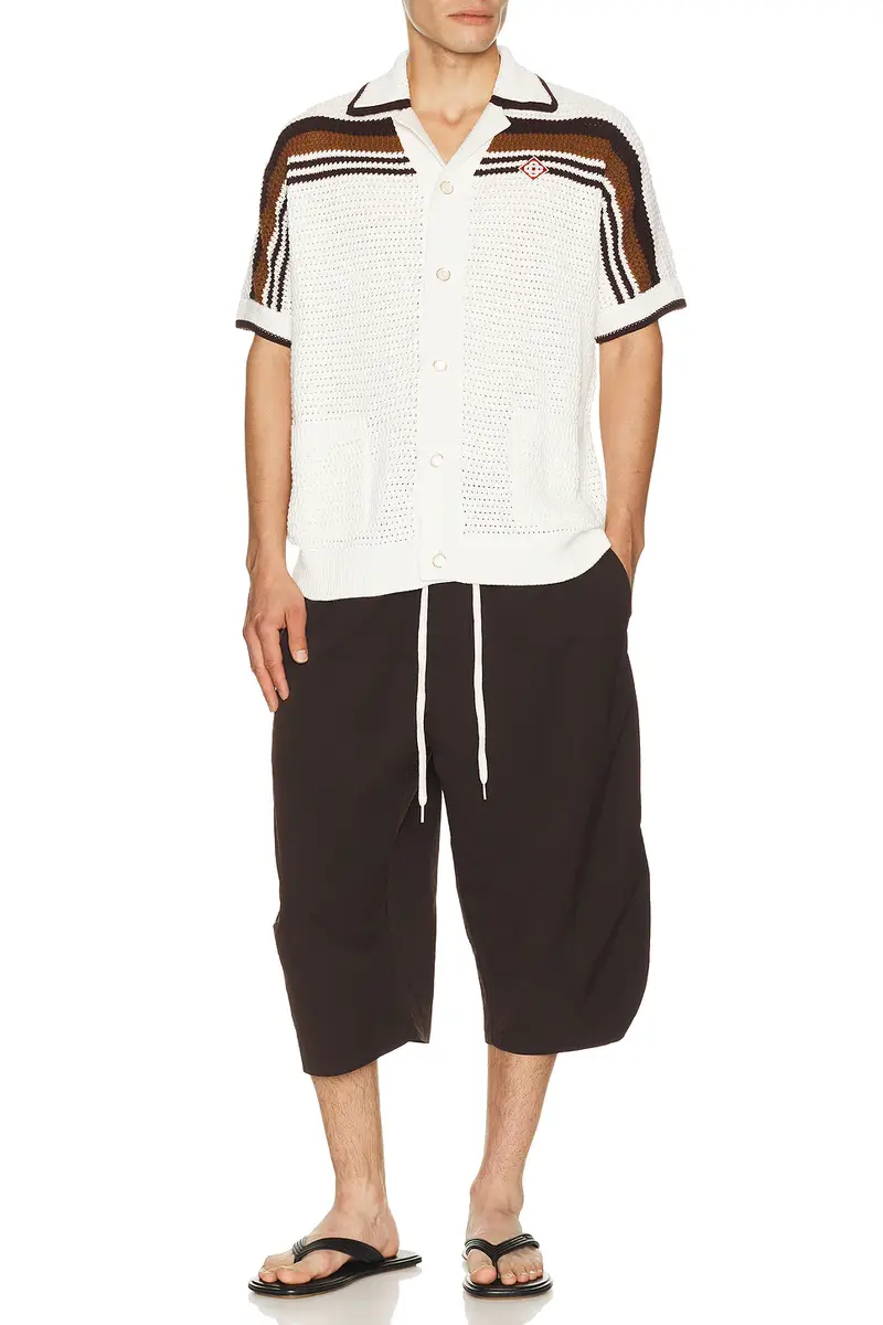 Casablanca Crochet Short Sleeve Shirt | Thumbnail 3