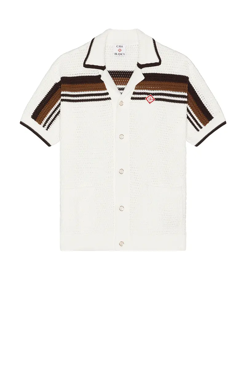Casablanca Crochet Short Sleeve Shirt | Thumbnail 4