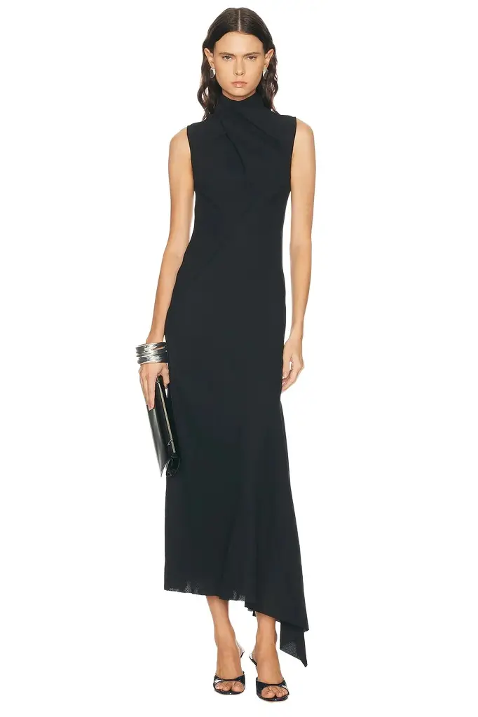 Turtleneck Midi Dress