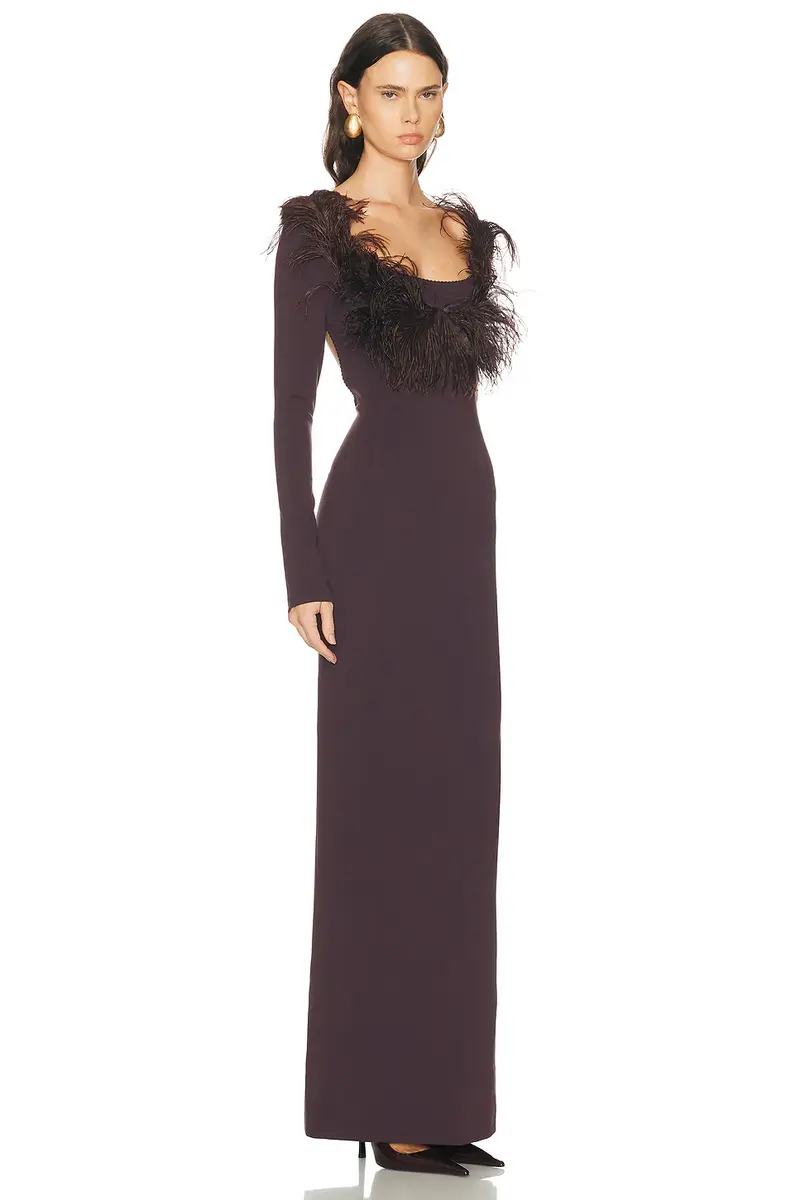 The Attico Long Feather Gown | Thumbnail 2