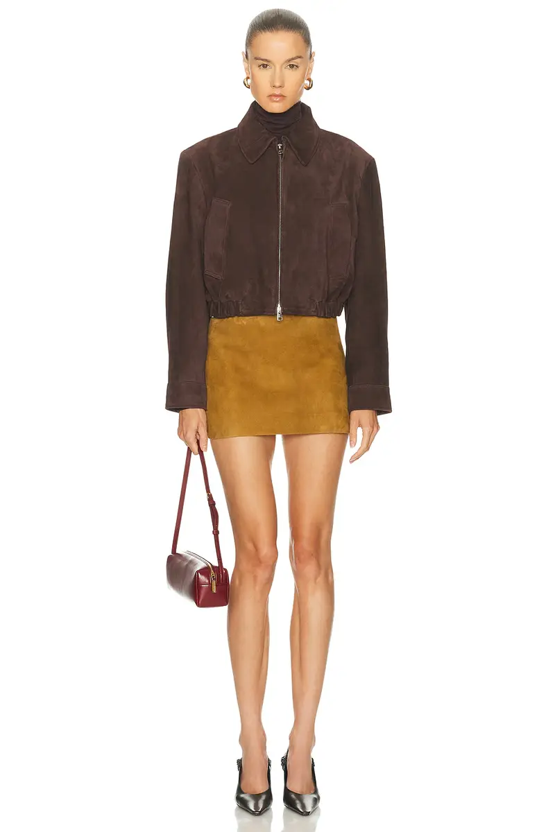 AGOLDE Nahlia Cropped Suede Jacket | Thumbnail 5 AGOLDE Nahlia Cropped Suede Jacket | Thumbnail 5