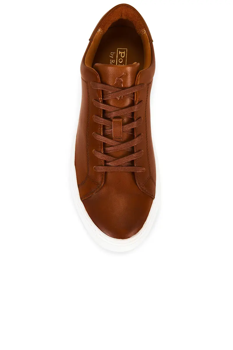 Polo Ralph Lauren Jermain II Leather Low Top Sneaker | Thumbnail 4 Polo Ralph Lauren Jermain II Leather Low Top Sneaker | Thumbnail 4