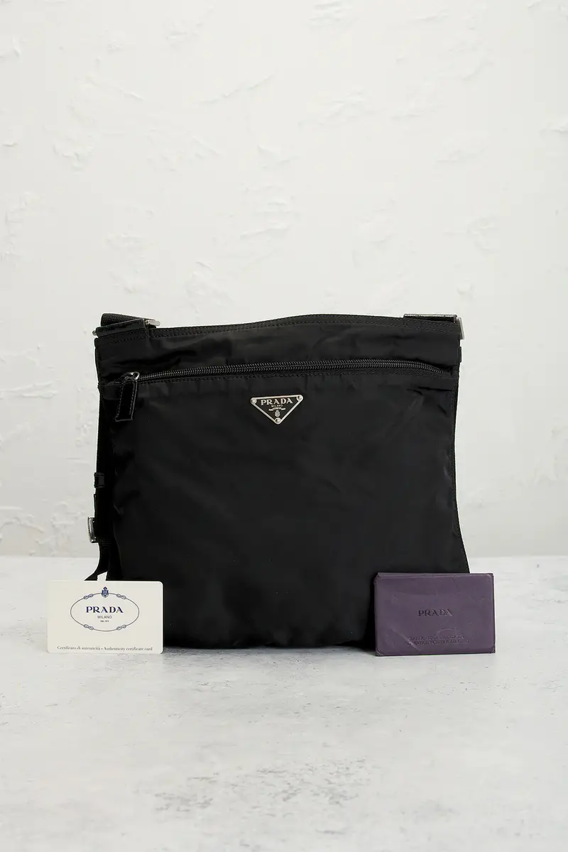 Prada Prada Tessuto Flat Messenger Bag | Thumbnail 9 Prada Prada Tessuto Flat Messenger Bag | Thumbnail 9
