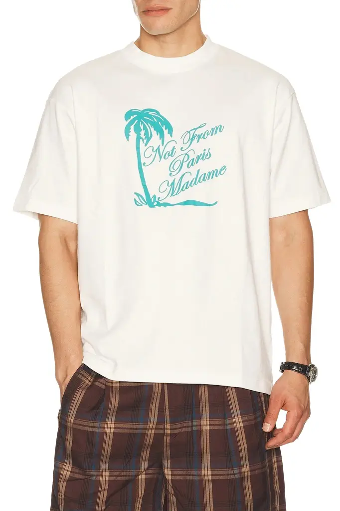 Drôle de Monsieur T-Shirt Slogan Palmiers